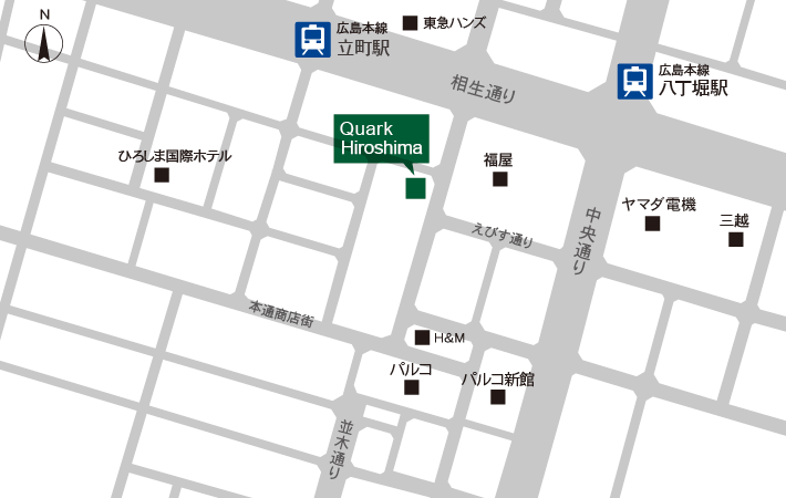 QUARK Hiroshima map